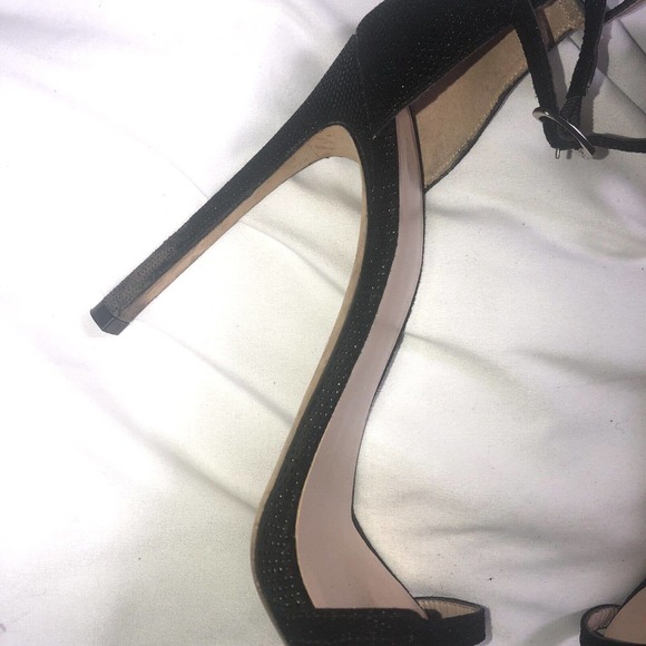 Stuart Weitzman Womens Nudistsong Black Ankle Strap Heels Size 9M - Picture 6 of 11